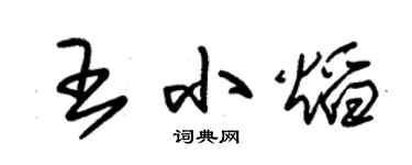 朱錫榮王小焰草書個性簽名怎么寫