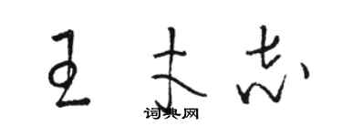 駱恆光王才志草書個性簽名怎么寫