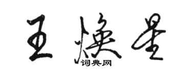 駱恆光王煥星行書個性簽名怎么寫