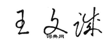 駱恆光王文誠草書個性簽名怎么寫