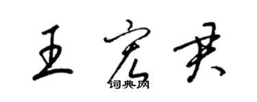 梁錦英王宏君草書個性簽名怎么寫