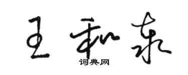 駱恆光王和泰草書個性簽名怎么寫