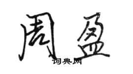 駱恆光周盈行書個性簽名怎么寫