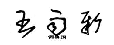 朱錫榮王雨新草書個性簽名怎么寫