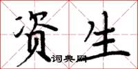 周炳元資生楷書怎么寫