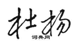 駱恆光杜楊草書個性簽名怎么寫