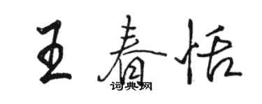 駱恆光王春恬行書個性簽名怎么寫