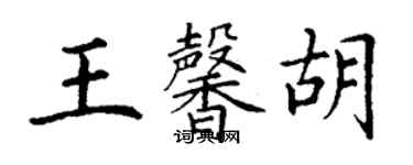 丁謙王馨胡楷書個性簽名怎么寫