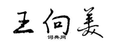 曾慶福王向美行書個性簽名怎么寫