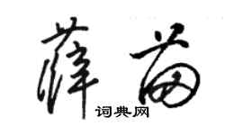 駱恆光薛苗草書個性簽名怎么寫