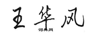 駱恆光王華風行書個性簽名怎么寫