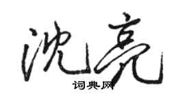 駱恆光沈亮行書個性簽名怎么寫
