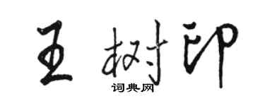 駱恆光王樹印行書個性簽名怎么寫