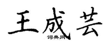 丁謙王成芸楷書個性簽名怎么寫