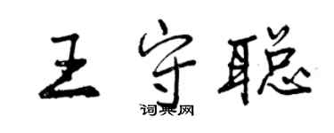 曾慶福王守聰行書個性簽名怎么寫
