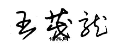 朱錫榮王茂龍草書個性簽名怎么寫