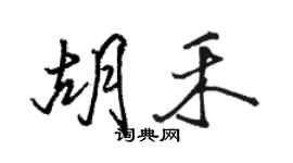 駱恆光胡禾行書個性簽名怎么寫