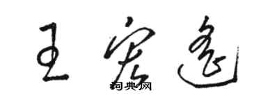 駱恆光王宏遙草書個性簽名怎么寫