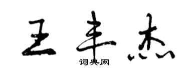 曾慶福王豐傑行書個性簽名怎么寫