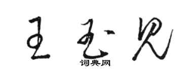 駱恆光王玉見草書個性簽名怎么寫