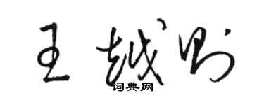 駱恆光王越則草書個性簽名怎么寫