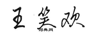 駱恆光王笑歡行書個性簽名怎么寫