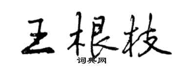 曾慶福王根枝行書個性簽名怎么寫