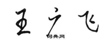 駱恆光王廣飛行書個性簽名怎么寫