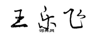 曾慶福王樂飛行書個性簽名怎么寫