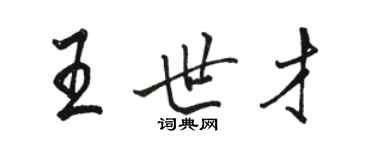 駱恆光王世才行書個性簽名怎么寫