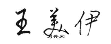 駱恆光王美伊行書個性簽名怎么寫