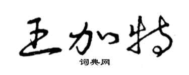 曾慶福王加特草書個性簽名怎么寫