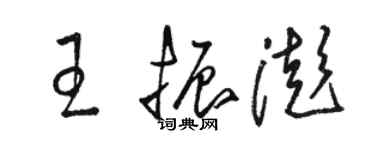 駱恆光王振澎草書個性簽名怎么寫