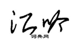 朱錫榮江吟草書個性簽名怎么寫