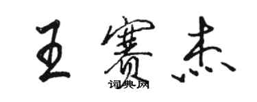 駱恆光王賽傑行書個性簽名怎么寫