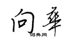 王正良向華行書個性簽名怎么寫