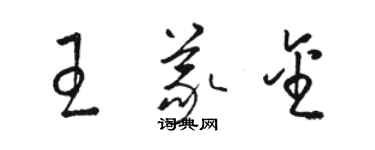 駱恆光王義金草書個性簽名怎么寫