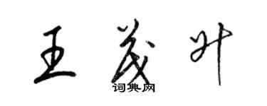 梁錦英王茂升草書個性簽名怎么寫