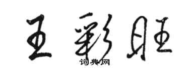 駱恆光王彩旺行書個性簽名怎么寫