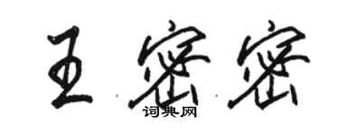 駱恆光王密密行書個性簽名怎么寫