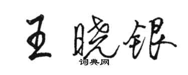 駱恆光王曉銀行書個性簽名怎么寫