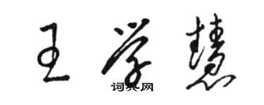 駱恆光王學慧草書個性簽名怎么寫