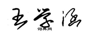 朱錫榮王學涵草書個性簽名怎么寫