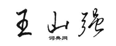 駱恆光王山強行書個性簽名怎么寫