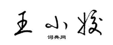 梁錦英王小姣草書個性簽名怎么寫