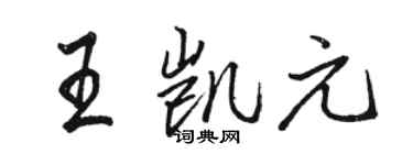 駱恆光王凱元行書個性簽名怎么寫