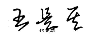 朱錫榮王是其草書個性簽名怎么寫