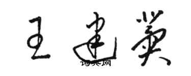 駱恆光王建冀草書個性簽名怎么寫