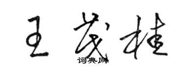 駱恆光王茂桂草書個性簽名怎么寫