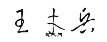 駱恆光王才兵草書個性簽名怎么寫